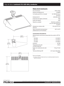 TLC-LED-400 5700K 75CRI Standard Fixture View Datasheet Spanish (ID 68078)
