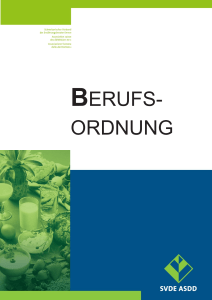 Berufsordnung SVDE D