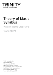 Theory of Music Syllabus 2009 [5th Impression]