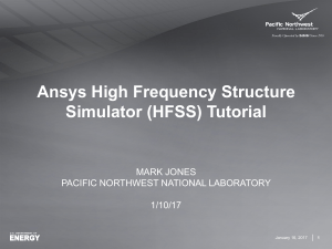 MJones - HFSS Tutorial for Axion Cavity Workshop