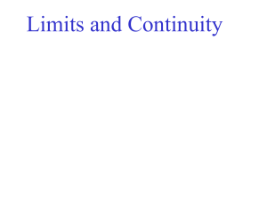 (Limit and Continuity)