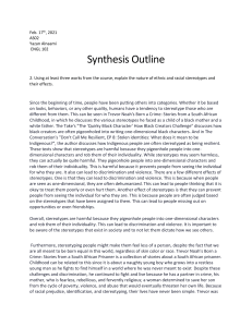 Synthesis Outline Essay (Complete)