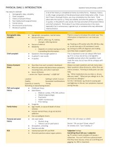 Physical Diagnosis Lecture Notes: Health History & HEENT Exam