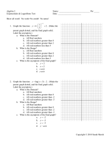 Algebra2LogarithmandExponentialFunctionsTest-1