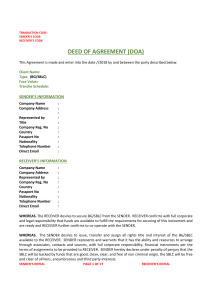 DEED OF AGREEMENT DOA