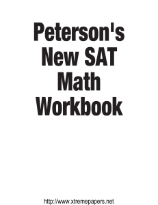 SAT math workbook