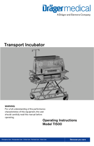 Dräger TI-500 Incubator - User manual