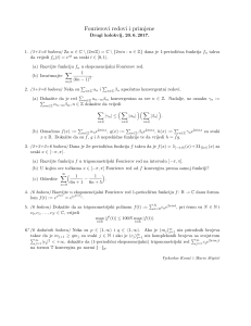 Fourierovi redovi i primjene - ispit