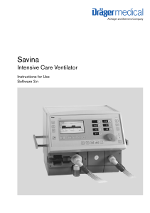 Dräger  Savina - User manual