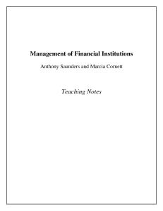 Managment of Financial Institutions - Teaching Notes-FMI-342
