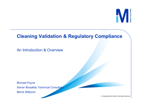 cleaning validation michael payne 