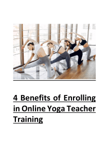 4 Benefits of Enrolling in Online Yoga Teacher Training