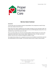 Service User Contract Template