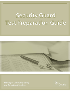 Security Guard Test Preparation Guide 1