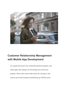 Customer Relationship Management with Mobile App Development
