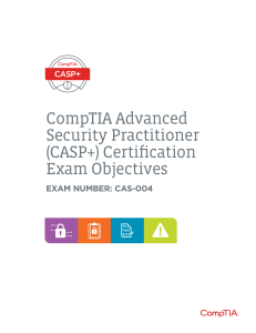 CASP CAS-004 Exam Objectives