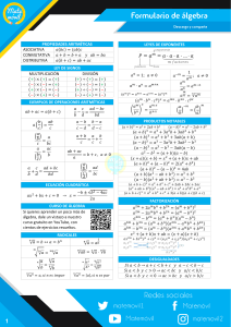 Formulario de álgebra - Matemóvil