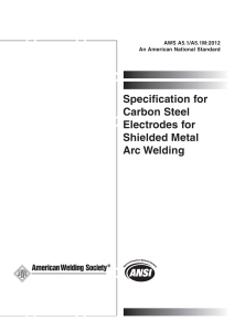 AWS A5.1 Specificaction for Carbon Steel Electrodes for Shielded Arc Welding