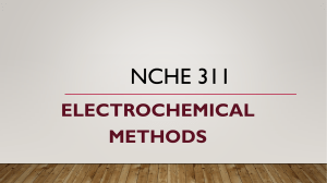 NCHE 311 Memo and Tutorials on Electrochemical method (1)
