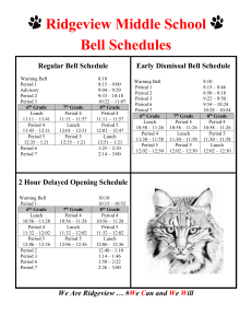 2021-2022 Bell Schedule