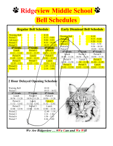 2021-2022 Bell Schedule