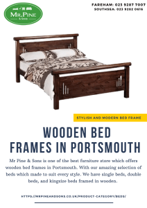 Wooden Bed Frames In Portsmouth