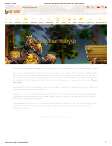 Earn Cash with Top Bonus Bear Malaysia - Mywin7