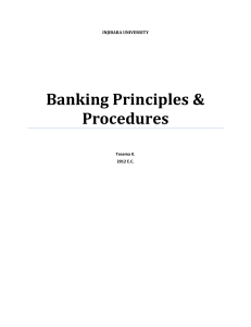 Banking Principles and Procedures