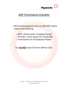 Termination Checklist
