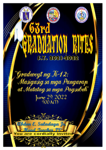 63rd Graduation Program - Sir Abdon