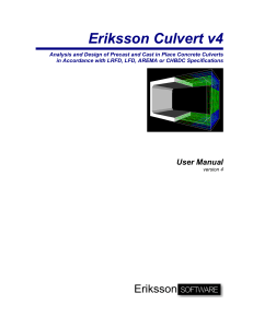 Eriksson Culvert User Manual V4