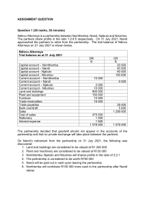 ACCT 101 - Assignment Question