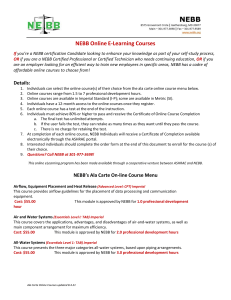ASHRAE-NEBB Online Ala Carte Course Overview  Order Form for web- UPDATED -2021-08-04