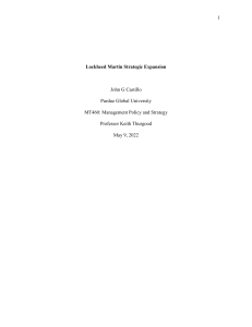 John Castillo - Lockheed Martin Strategic Expansion 5-9-22