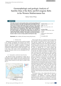 Geomorphologic and geologic Analysis of Satellite Data of the Betic and Rif orogenic Belts in the Western Mediterranean Sea