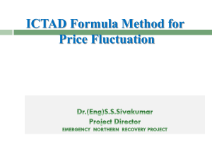 Presentation on Calculation of Price Escalation
