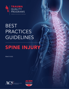 spine injury guidelines
