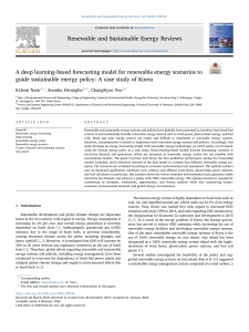 Renewable Energy Forecasting Model: A Case Study of Korea