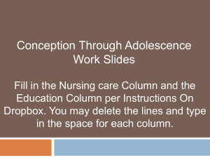 Student Note Slides Conception to Adolescent SU22