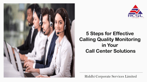 5 Steps for Effective Calling Quality Monitoring in Your Call Center Solutions