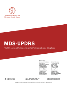 MDS-UPDRS English FINAL