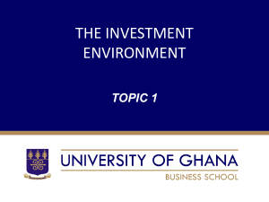 Topic 1 The Investment Environment-1