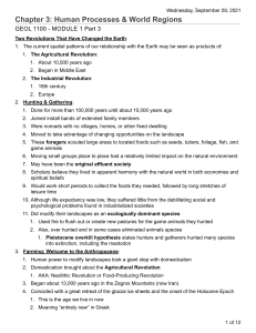 Geography Chapter 3 Notes Module 3