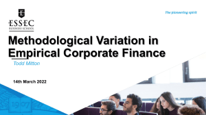 Methodological Variation in Empirical Corporate Finance