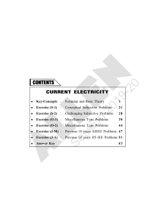 Current Electricity Textbook Chapter: Concepts & Problems