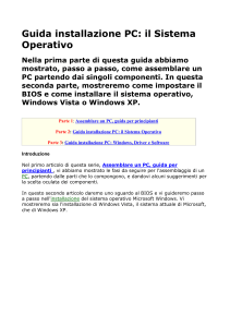 Guida Installazione PC: Sistema Operativo Windows (Vista/XP)