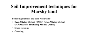 Soil Improvement techniques for Marshy land