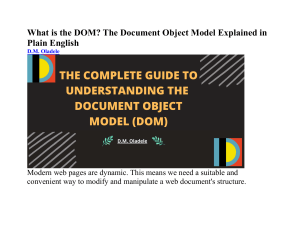 Understanding the Document Object Model (DOM)