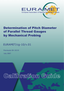 EURAMET-cg-10-01 Determination of Pitch Diameter
