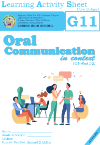 Core - Oral Communication W1-2